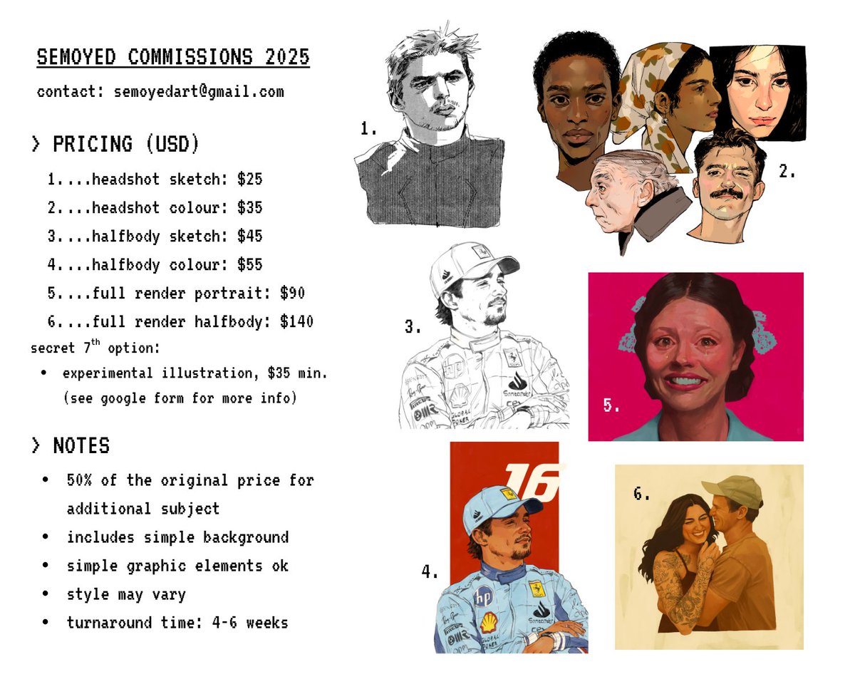 semoyed's tweet image. commissions are open! 2/3 slots left : ) fill out the form below!
forms.gle/B5mfPwGA8b3AFb…