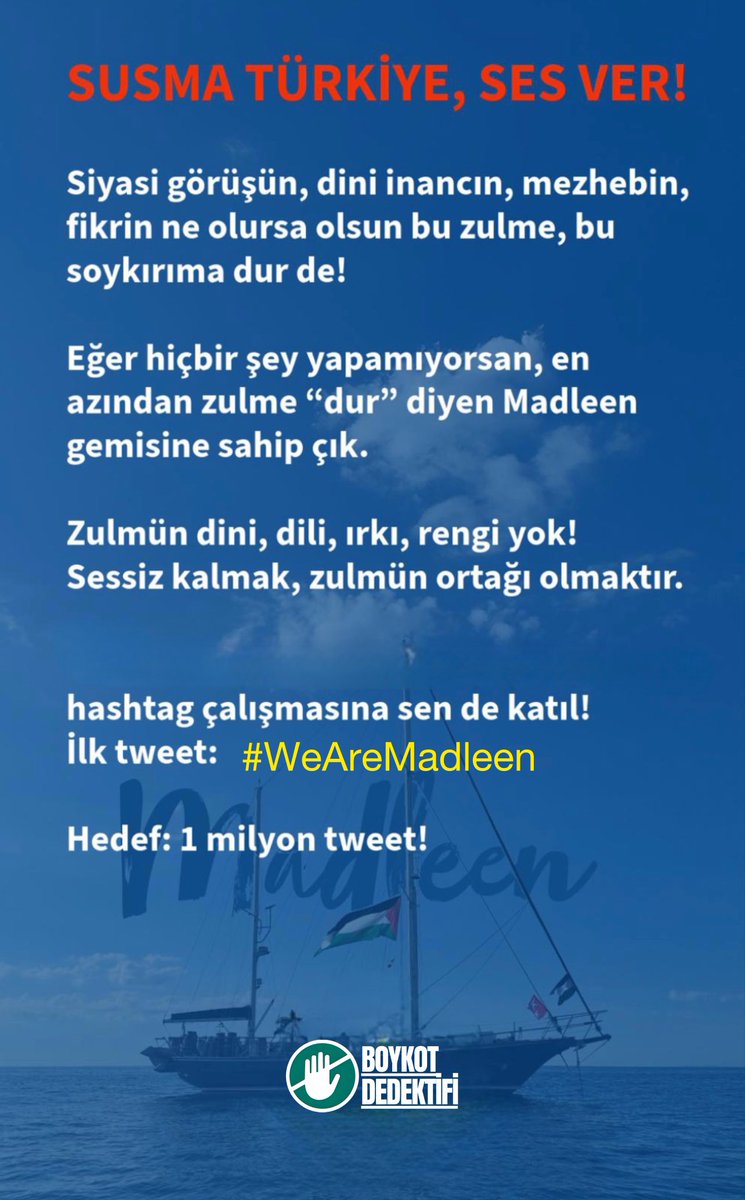 Bu sadece bir gemi değil...
#WeAreMadleen