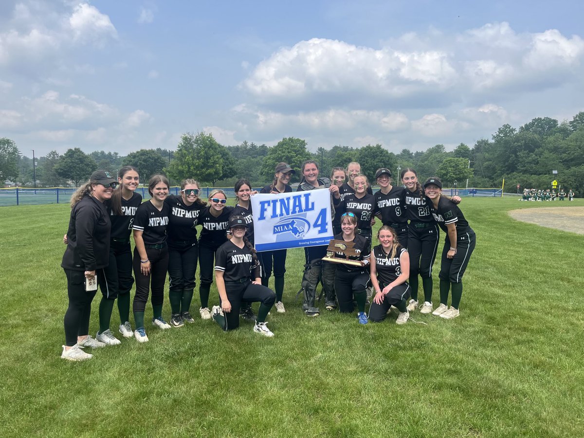 Dingers by Savvy and Maya and Charlotte shoved a 2-hitter. Nipmuc wins 3-0. Will play #1 D-R TBD.