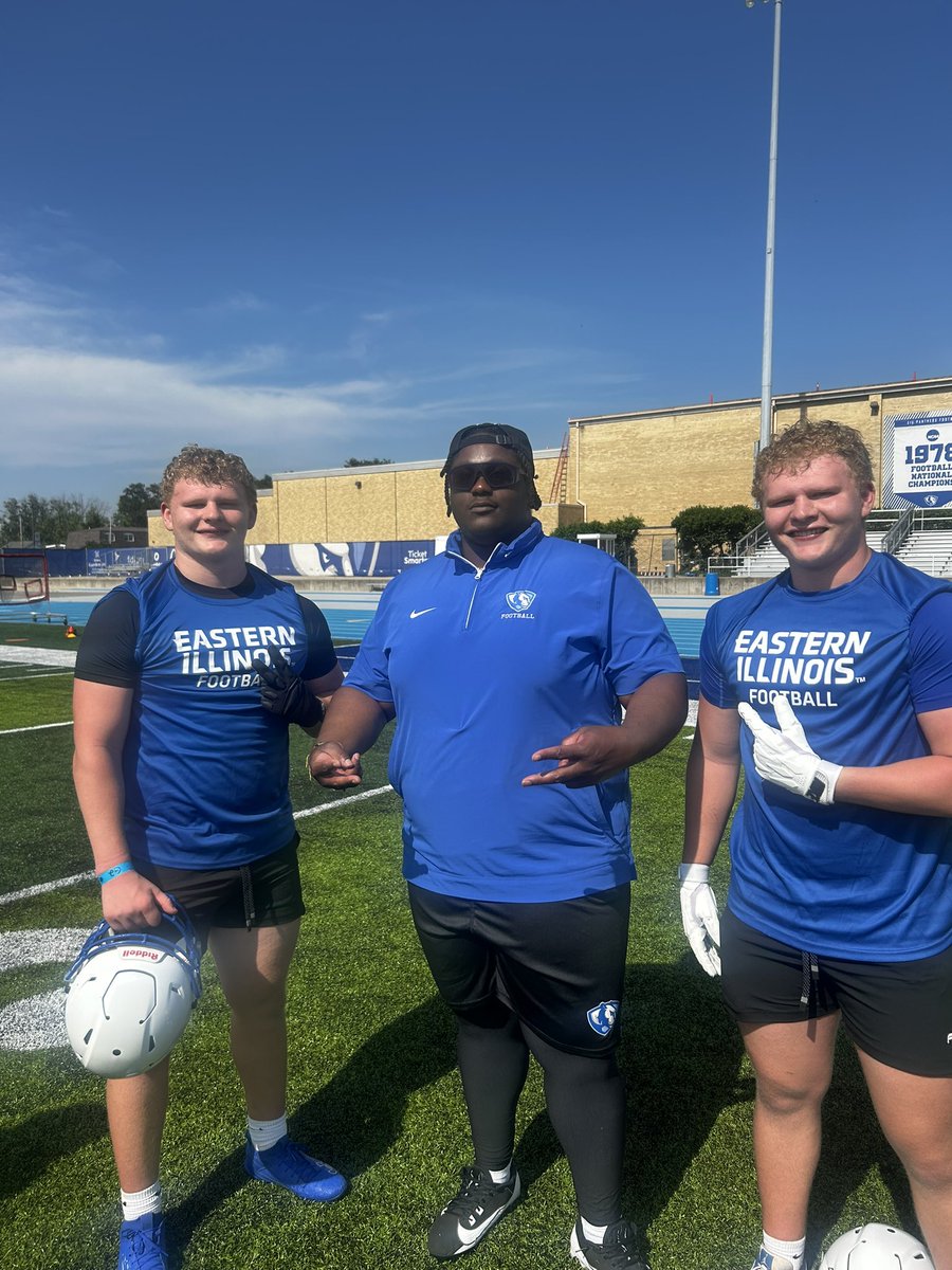 I had a great time getting to work with EIU coaches today at their prospects camp. Special thanks to <a href="/coachlindsey4/">Matt Lindsey</a>, <a href="/FBCoachTaylor/">Carlif Taylor</a> and <a href="/CoachStrobel/">Andrew Strobel</a> for reaching out! <a href="/COACHSPECHT28/">Steve Specht</a> <a href="/Brodbeckj02/">Jake Brodbeck</a> <a href="/RUNBYU/">COACH T, M.Ed., HSSCC, USAW,FMS</a>