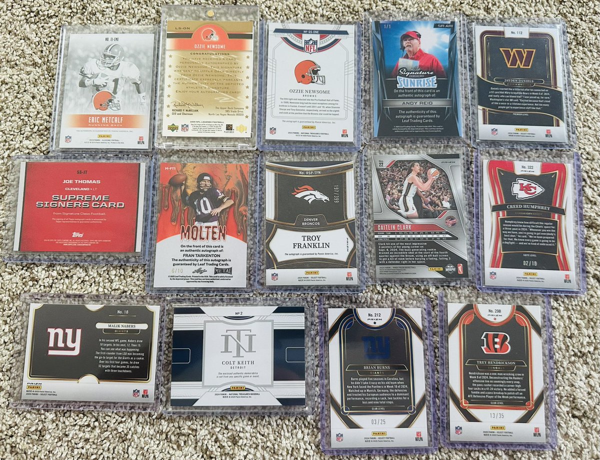 Joe Iuppa (@joeydoves77) on Twitter photo Happy End of the Week Low Number sale!!!!! Andy Reid 1/1, Joe Thomas auto 1/10, Tarkenton auto 6/10, Clark Color Prizm, Creed 2/10….Will respond to offers..ship tomorrow <a href="/zack0978/">Zack Cunningham</a> <a href="/BuckCityBreaks/">Buck City Breaks</a> <a href="/eshecker/">Eric Hecker</a> <a href="/PurpleHippoCo/">Purple Hippo Collectibles</a> <a href="/BrickElite/">Brick Squad Elite</a> #browns #chiefs Happy End of the Week Low Number sale!!!!! Andy Reid 1/1, Joe Thomas auto 1/10, Tarkenton auto 6/10, Clark Color Prizm, Creed 2/10….Will respond to offers..ship tomorrow <a href="/zack0978/">Zack Cunningham</a> <a href="/BuckCityBreaks/">Buck City Breaks</a> <a href="/eshecker/">Eric Hecker</a> <a href="/PurpleHippoCo/">Purple Hippo Collectibles</a> <a href="/BrickElite/">Brick Squad Elite</a> #browns #chiefs
