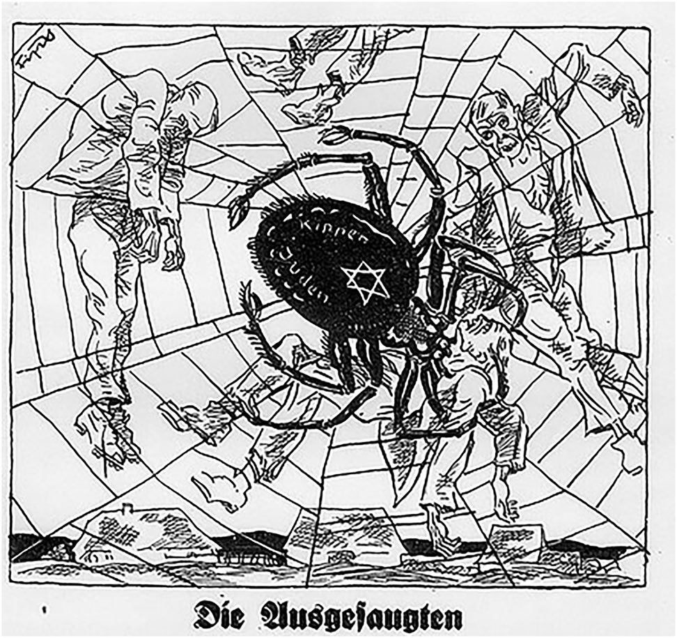 1. ❌ L’ús de la metàfora “tentacles”: una imatge antisemita històrica

Utilitzar expressions com “tentacles del sionisme” és recuperar literalment un tòpic visual i lingüístic de la propaganda nazi i antisemita del segle XX.

Els jueus eren representats com pops, aranyes o