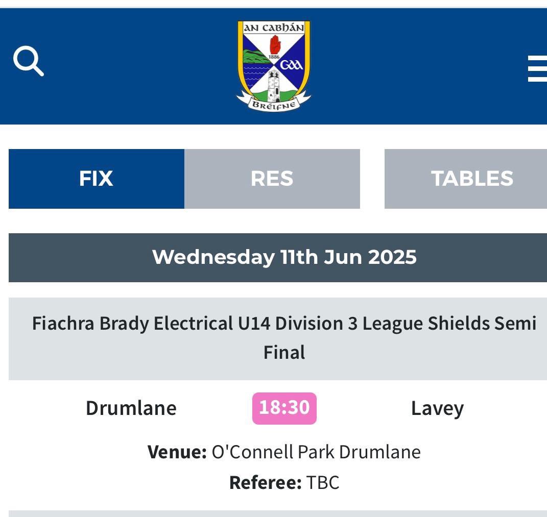 U14 shield semi-final against Drumlane this Wednesday evening in Drumlane. Best of luck girls🏁