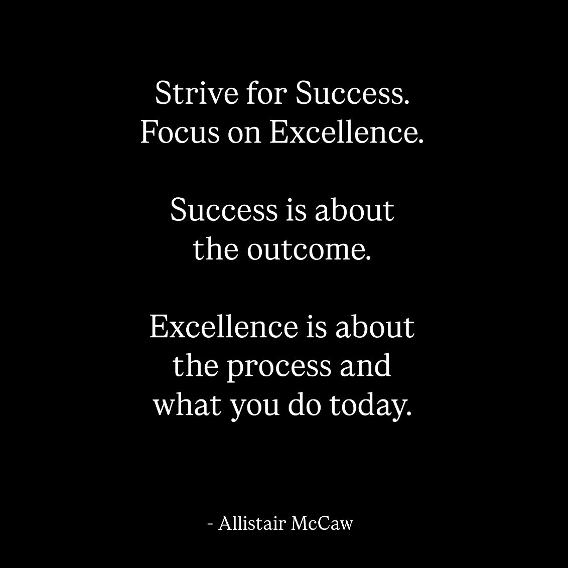 Success vs Excellence