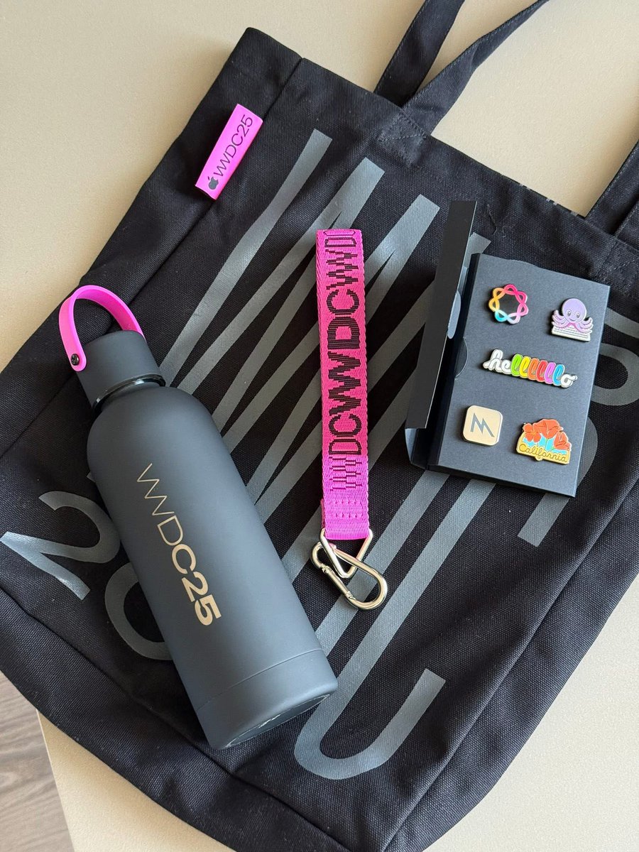 One of the first pictures of #WWDC25 swag!😀

Photo by <a href="/TonyDanghn/">Tony Dang</a>