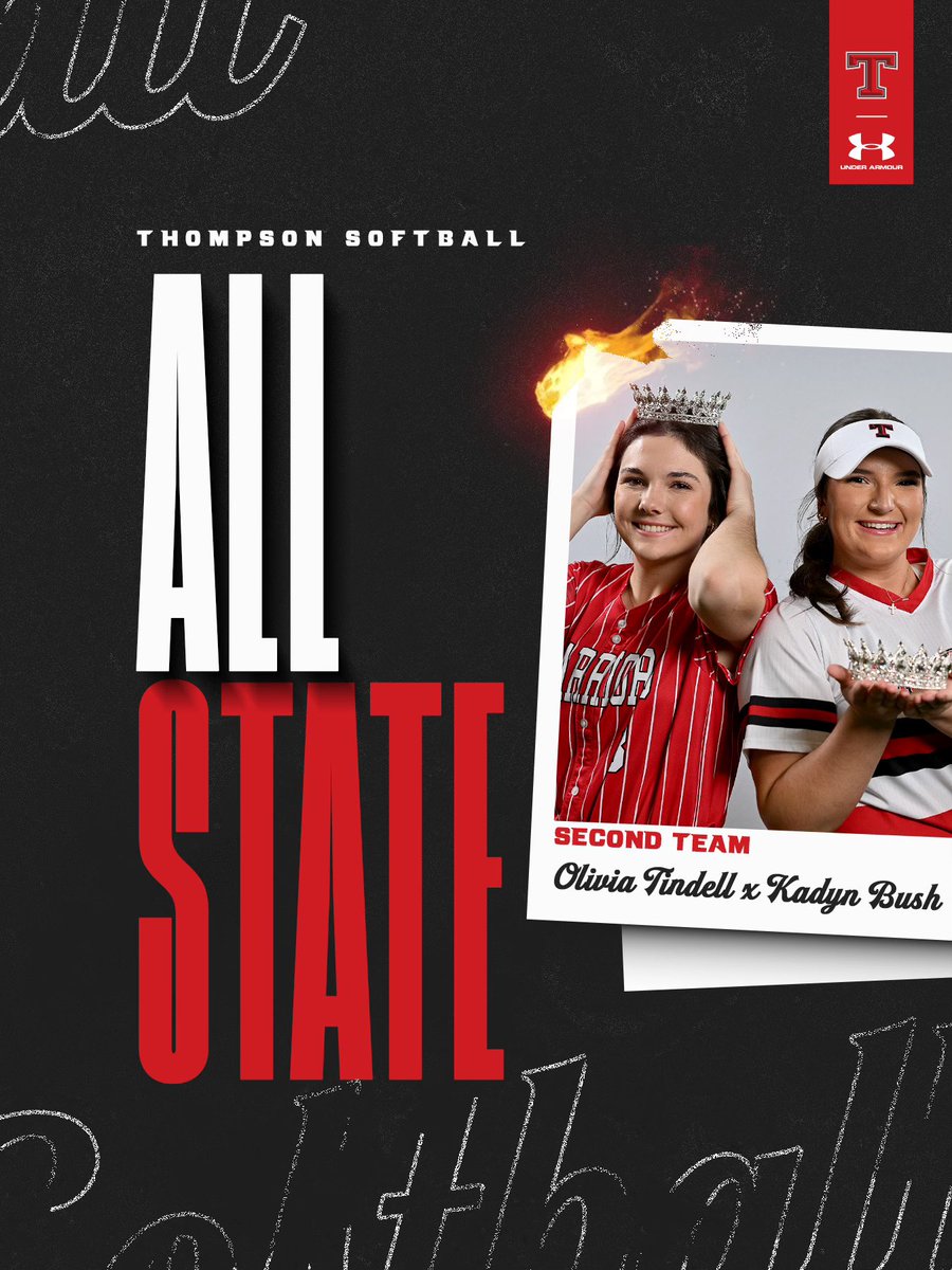 Thompson Warrior Softball (@thsoftball_) on Twitter photo Congrats to <a href="/OliviaTindell/">Olivia Tindell</a> and <a href="/kadyn_b15/">Kadyn Bush 2026</a> being selected to Second Team All-State!! Congrats to <a href="/OliviaTindell/">Olivia Tindell</a> and <a href="/kadyn_b15/">Kadyn Bush 2026</a> being selected to Second Team All-State!!