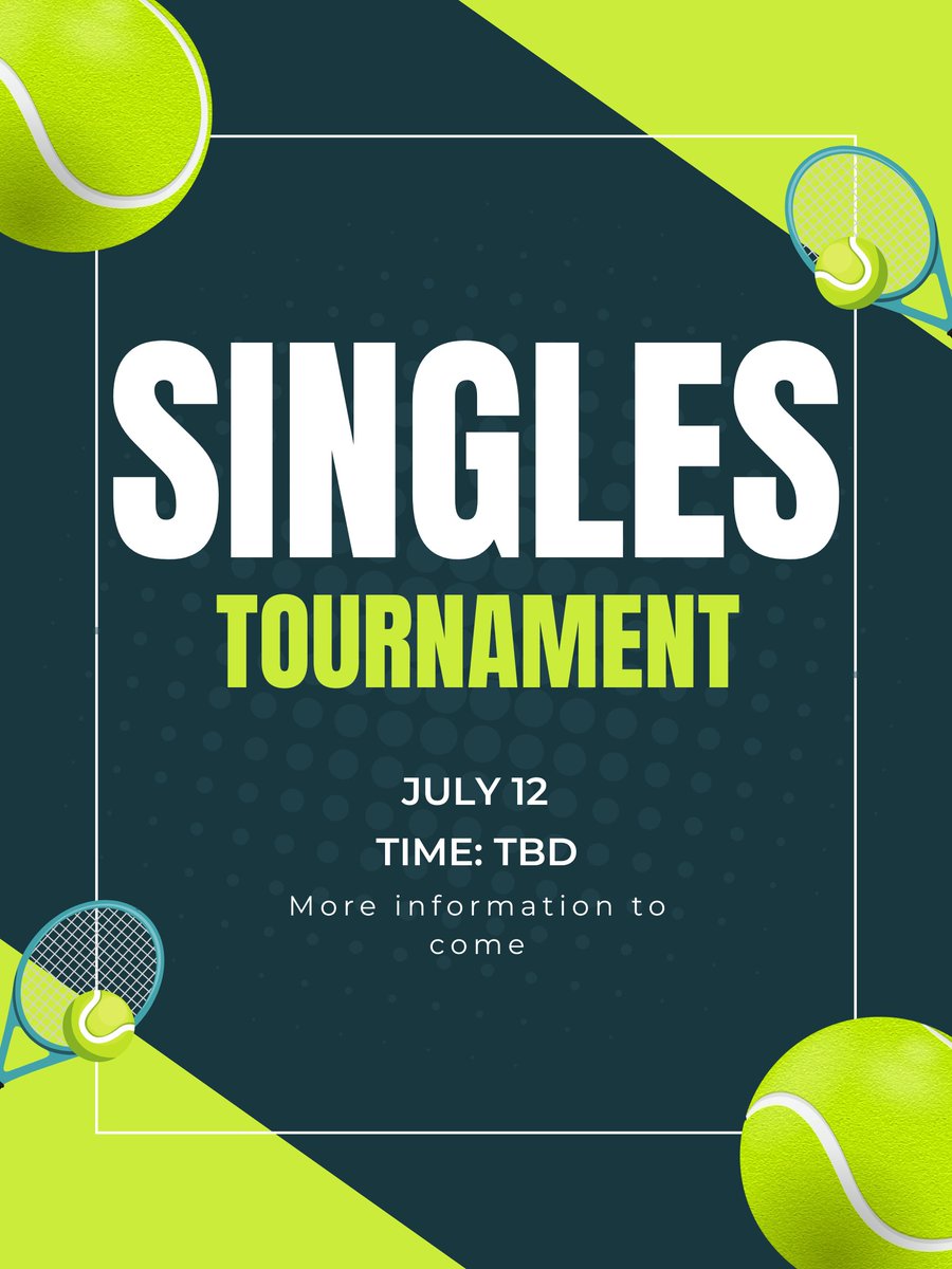 TheVilleTennis's tweet image. Mark you calendar for July 12!
We will be having a Junior Open Singles Tournament again this year. We will share more details as soon as they are finalized!