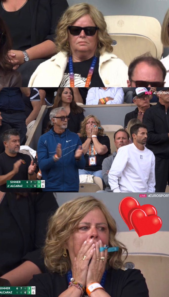 Un abbraccio forte alla mamma di #Sinner, che se abbiamo sofferto noi immaginatevi lei in quella Corrida di stadio ❤️