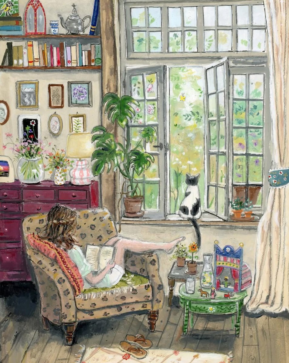 "Happiness is in the quiet, ordinary things. 
A table, a chair, a book with a paper-knife stuck between the pages. And the petal falling from the rose, and the light flickering as we sit silent." 
  ~Virginia Woolf 

(Gwen van Knippenberg)