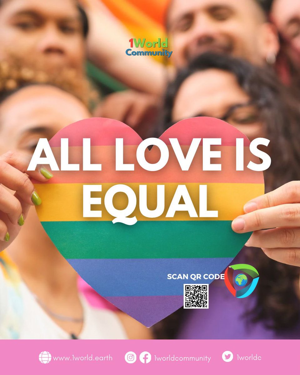 Love is Always Equal — no exceptions, no limits. Love doesn’t discriminate; it unites us all in kindness, respect, and acceptance. Because when love is equal, everyone wins.

What do you think?
bit.ly/survey1world

#LoveIsAlwaysEqual #PrideMonth #CelebrateLove #EqualityForAll