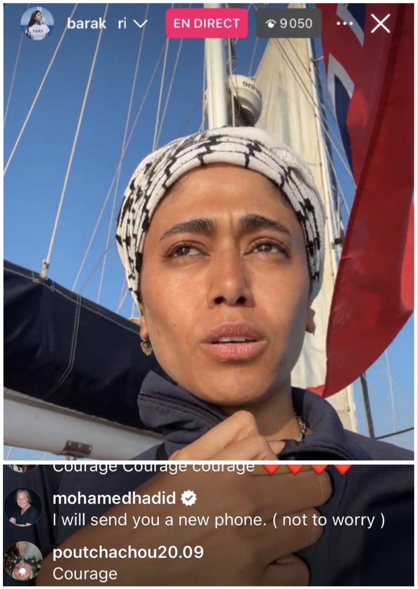 JeremBenhaim's tweet photo. Dans un live Instagram, Rima Hassan a déclaré qu'elle allait « jeter son téléphone en mer » pour éviter que les forces israéliennes récupèrent des données qu’il contient.

Le père de la mannequin Bella Hadid lui a alors répondu qu’il lui « enverrait un nouveau téléphone ». 
 
Pourquoi jeter carrément un iPhone à 1500€ à la mer ?

De quoi a-t-elle peur ? Qu’on découvre d’éventuels liens avec le Hamas ? Ou avec des dirigeants du régime d’Assad ? Ou encore avec des responsables iraniens ?

Je n’affirme rien, je pose juste la question.