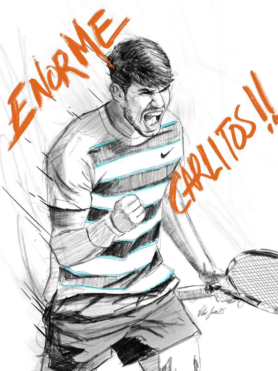 ENORME <a href="/carlosalcaraz/">Carlos Alcaraz</a> !!!! 🙌🏻😱💪🏻🎾🏆 Enhorabuena CAMPEÓN!! 
Vaya Final histórica de <a href="/rolandgarros/">Roland-Garros</a> 🥹😲… increíble…
.
Gracias por la retransmisión amigos!! <a href="/alexcorretja74/">Alex Corretja</a> <a href="/fernan_ruiz/">Fernando Ruiz</a> <a href="/Eurosport_ES/">Eurosport.es</a> 🙌🏻🎙️🎾❤️
.
#carlitosalcaraz #carlosalcaraz #rolandgarros