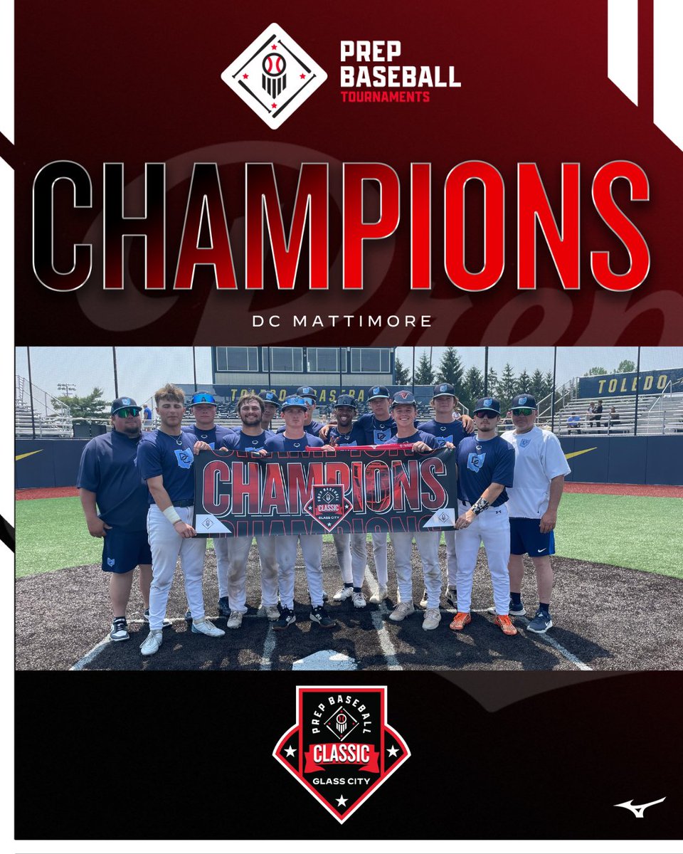 🥇TOURNAMENT CHAMPIONS 🥇

 DC Toledo Mattimore | <a href="/DC_Toledo/">DC-Toledo</a>
 
 Championship Game MVP - Jon Tober

🏆 PBT Glass City Classic🏆

⚾️ 18U Champions
📅 6/5-6/8
📍 Toledo, OH

<a href="/PBRTournaments/">Prep Baseball Tournaments</a> | <a href="/PrepBaseOHScout/">Prep Baseball Ohio Scouting Coverage</a> | 
<a href="/PrepBaseballOH/">Prep Baseball Ohio</a>