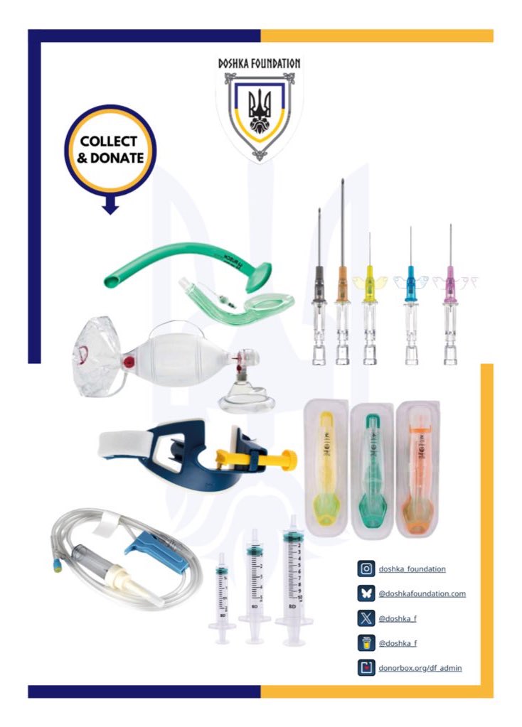 REMINDER: 
- 95% of the 📦 we provide to civilian or military medics/facilities are IN KIND DONATIONS coming from hospitals in Europe! 
- 5% left are 📦 we purchase!

Many people ask: what 📦🚑 supplies are needed/ worth sending?

Here a few👇🏽 
If you think you can help, DM!