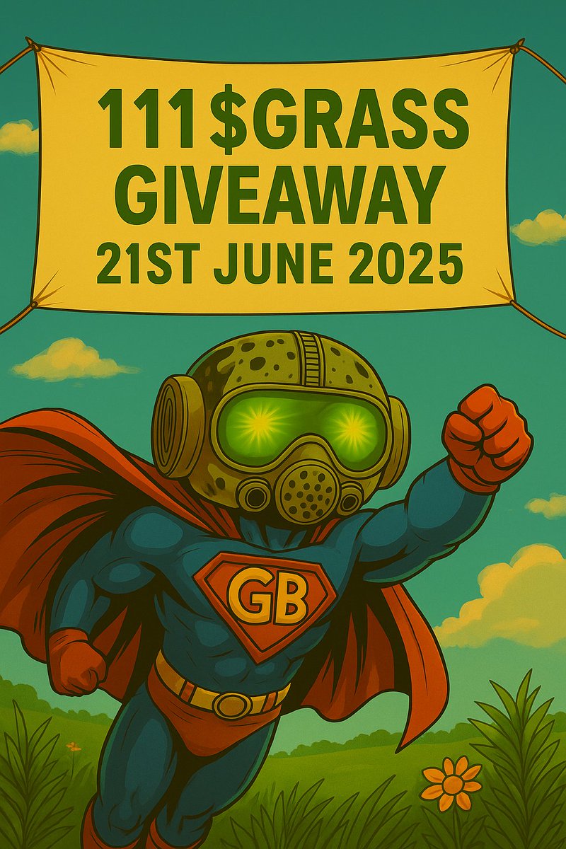 Sergeant Lazo | 0xChain (@sgt_lazo) on Twitter photo 🚀 111 $GRASS GIVEAWAY – The Streak Continues! 🚀
To celebrate our 11th giveaway in a row,
we’re giving away 111 $GRASS to one lucky winner! 🌱✨
Everyone can join!
How to enter:
1️⃣ Follow <a href="/Sgt_Lazo/">Sergeant Lazo | 0xChain</a>
2️⃣ Like & Retweet this post
3️⃣ Tag 3 friends who love Web3!
Winner will be 🚀 111 $GRASS GIVEAWAY – The Streak Continues! 🚀
To celebrate our 11th giveaway in a row,
we’re giving away 111 $GRASS to one lucky winner! 🌱✨
Everyone can join!
How to enter:
1️⃣ Follow <a href="/Sgt_Lazo/">Sergeant Lazo | 0xChain</a>
2️⃣ Like & Retweet this post
3️⃣ Tag 3 friends who love Web3!
Winner will be