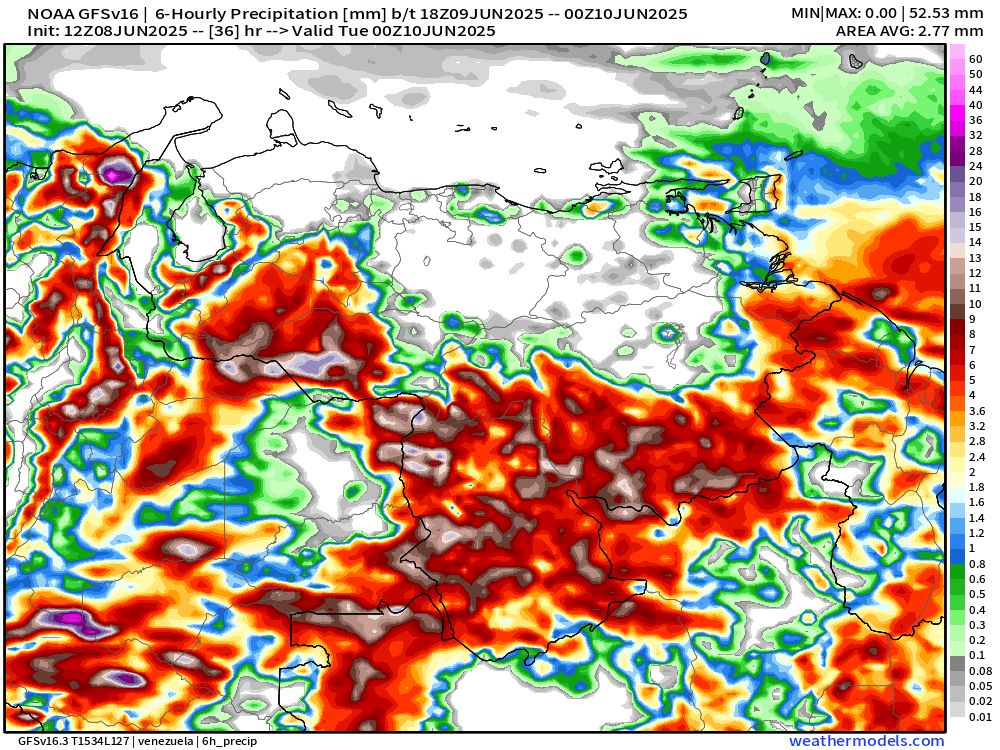 ClimaMgta's tweet image. Onda tropical 4 transitando sobre las Guayanas. Se mueve al Oeste y se pronostica que llegue al Este de Venezuela a partir de la mañana del 9-jun. Si interacción con la ZCIT activará la nubosidad y las lluvias sobre el oriente y Sur de Venezuela. Atentos ⚠️🚨⚠️

#08jun 2:25 pm