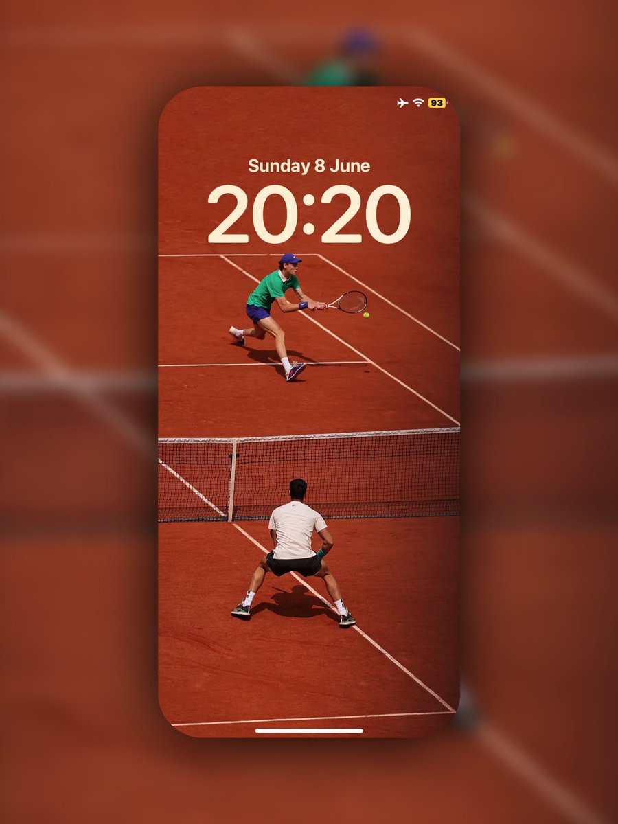 🇪🇸 Alcaraz x Sinner 🇮🇹 | What a battle ⚔️ 

#RolandGarros | Phone Wallpaper 📱