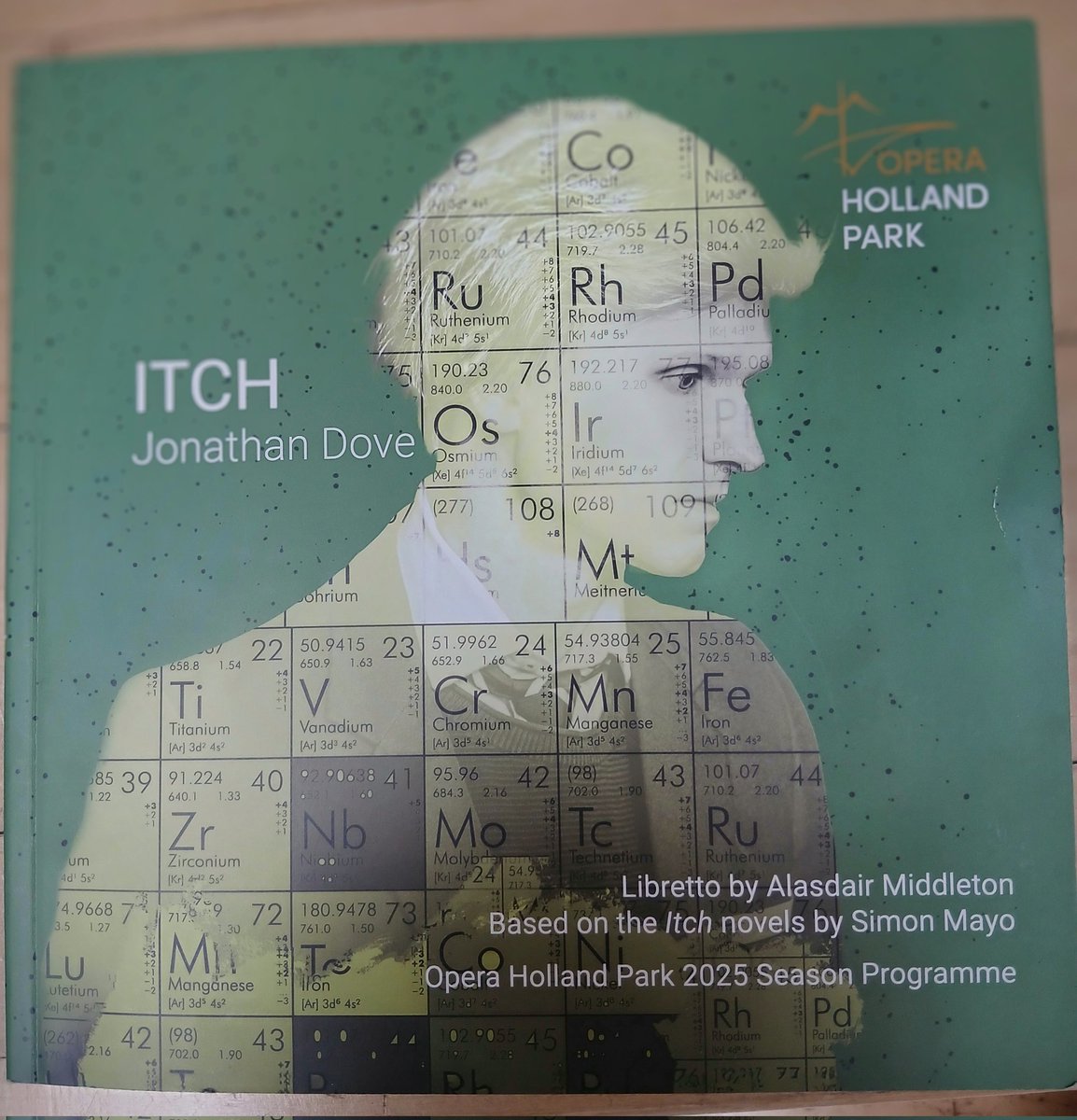 Anne Ashworth (@anneashworth) on Twitter photo Itch, an opera about the periodic table, based on a novel by Simon Mayo. Thank you <a href="/operahollandpk/">Opera Holland Park</a> and <a href="/JamesOHP/">James Clutton</a> for something completely different #OHPitch Itch, an opera about the periodic table, based on a novel by Simon Mayo. Thank you <a href="/operahollandpk/">Opera Holland Park</a> and <a href="/JamesOHP/">James Clutton</a> for something completely different #OHPitch