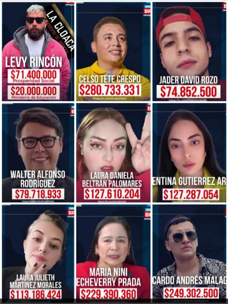 Jorge Vallejo (@jorgevallejo911) on Twitter photo Buenas tardes Colombia 🇨🇴
En la imagen izquierda el Sicario que disparó contra <a href="/MiguelUribeT/">Miguel Uribe</a> en la imagen derecha <a href="/CelsoTeteC/">Celso Tete Crespo 🇨🇴</a> <a href="/smilelalis/">Lalis</a> <a href="/DonIzquierdo_/">David Rozo</a> <a href="/MeDicenWally/">Wally.</a> <a href="/LevyRincon/">Levy Rincón</a> <a href="/nometiente2/">Marce Portilla ♥️</a> Sicarios peligrosos, pagados por el Gobierno #Petro
Difusión <a href="/JoseWilmerPache/">WILMER Pacheco Trujillo</a>
🔁🔁🔁 Buenas tardes Colombia 🇨🇴
En la imagen izquierda el Sicario que disparó contra <a href="/MiguelUribeT/">Miguel Uribe</a> en la imagen derecha <a href="/CelsoTeteC/">Celso Tete Crespo 🇨🇴</a> <a href="/smilelalis/">Lalis</a> <a href="/DonIzquierdo_/">David Rozo</a> <a href="/MeDicenWally/">Wally.</a> <a href="/LevyRincon/">Levy Rincón</a> <a href="/nometiente2/">Marce Portilla ♥️</a> Sicarios peligrosos, pagados por el Gobierno #Petro
Difusión <a href="/JoseWilmerPache/">WILMER Pacheco Trujillo</a>
🔁🔁🔁