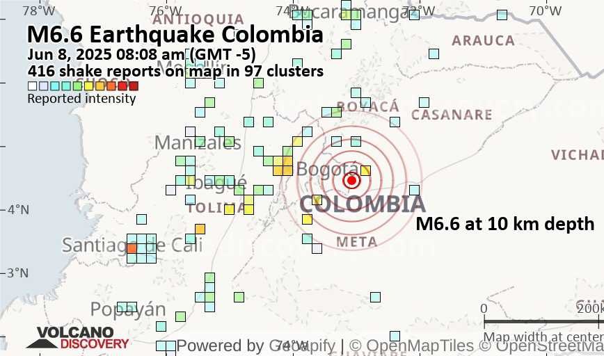 Diario_Supremo's tweet image. SISMO ‼️ sacude Colombia 🇨🇴 desde muy temprano este domingo BOGOTÁ 

El fuerte sismo fue magnitud 6,5 y afecto varias regiones del país, daños que aún están evaluando las autoridades 

@infopresidencia #OEA #Medellín #Calli #México #USA