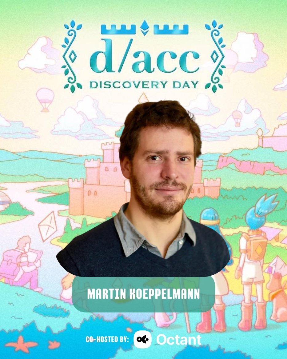 d/acc Discovery Day is coming to Berlin!
📅 June 11, 2025  
📍silent green

We're excited to have <a href="/koeppelmann/">koeppelmann.eth 🦉💳</a> explore <a href="/aboutcircles/">Circles</a>, a way to build trust without centralized gatekeepers and decentralising money creation  

Join us next week! Link below