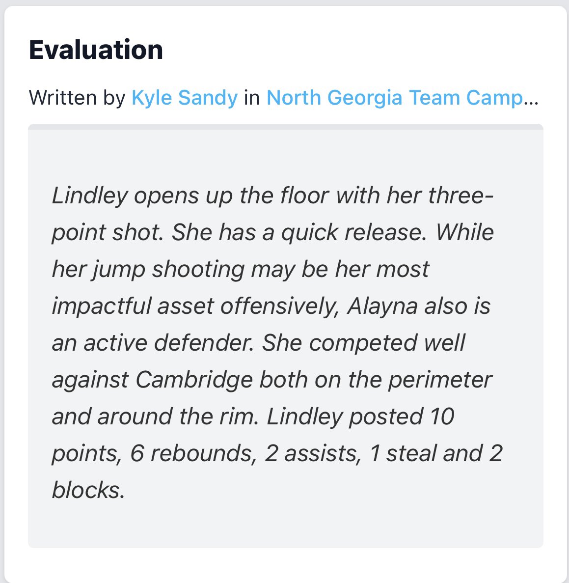 Alayna Lindley (@alaynalindley1) on Twitter photo Thank you <a href="/KyleSandy355/">Kyle Sandy</a> for the write up this past week at #UNGTeamCamp! ππ€ <a href="/lumpkinwbb/">Lumpkin County WBB</a> Thank you <a href="/KyleSandy355/">Kyle Sandy</a> for the write up this past week at #UNGTeamCamp! ππ€ <a href="/lumpkinwbb/">Lumpkin County WBB</a>