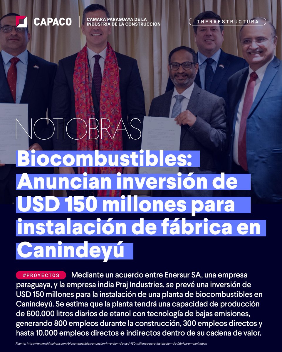 capaco_oficial's tweet photo. 🚧 #NotiObras | Actualidad del sector 1/2
Obras, proyectos, nuevas licitaciones y participación institucional.
Deslizá para conocer las noticias que siguen moviendo a la construcción en Paraguay. 🏗️
#CAPACO
#ParaguayConstruye https://t.co/o9q29EjhZR