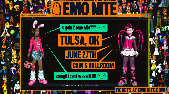 Z-104.5 The Edge (@edgetulsa) on Twitter photo Emo Nite is back at <a href="/CainsBallroom/">Cain's Ballroom</a> on Friday, June 27 🖤 This isn’t a band or a DJ set — it’s a party for the music that made us feel everything 🎶 Tickets are on sale now, don’t miss it! 🥀 edgetulsa.com/concerts-and-e… Emo Nite is back at <a href="/CainsBallroom/">Cain's Ballroom</a> on Friday, June 27 🖤 This isn’t a band or a DJ set — it’s a party for the music that made us feel everything 🎶 Tickets are on sale now, don’t miss it! 🥀 edgetulsa.com/concerts-and-e…