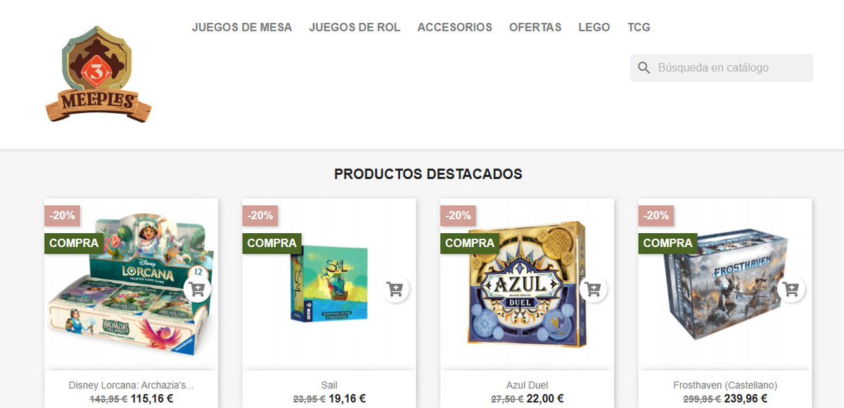 Como ya sabrás, 3Meeples cierra sus puertas. Estaremos todas las tardes en la tienda, con liquidación, hasta el 13 de junio. ¿Te pilla lejos? Échale un vistazo a los descuentazos de la web. 3meeples.es #juegosdemesa #descuentos #liquidacion