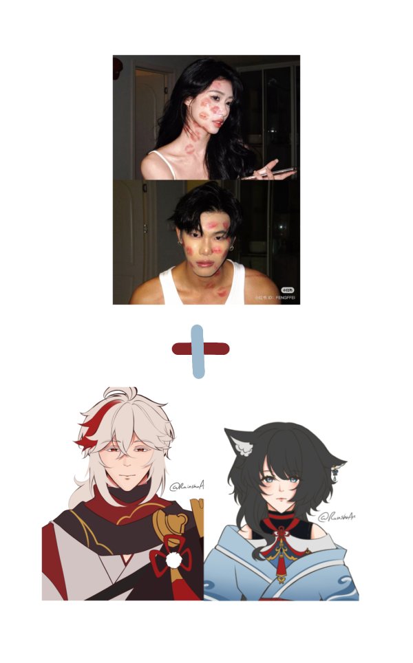 rainshaart_'s tweet image. Kiss mark

#Kazuha #KaedeharaKazuha #Levina #KazuLevi #GenshinImpact