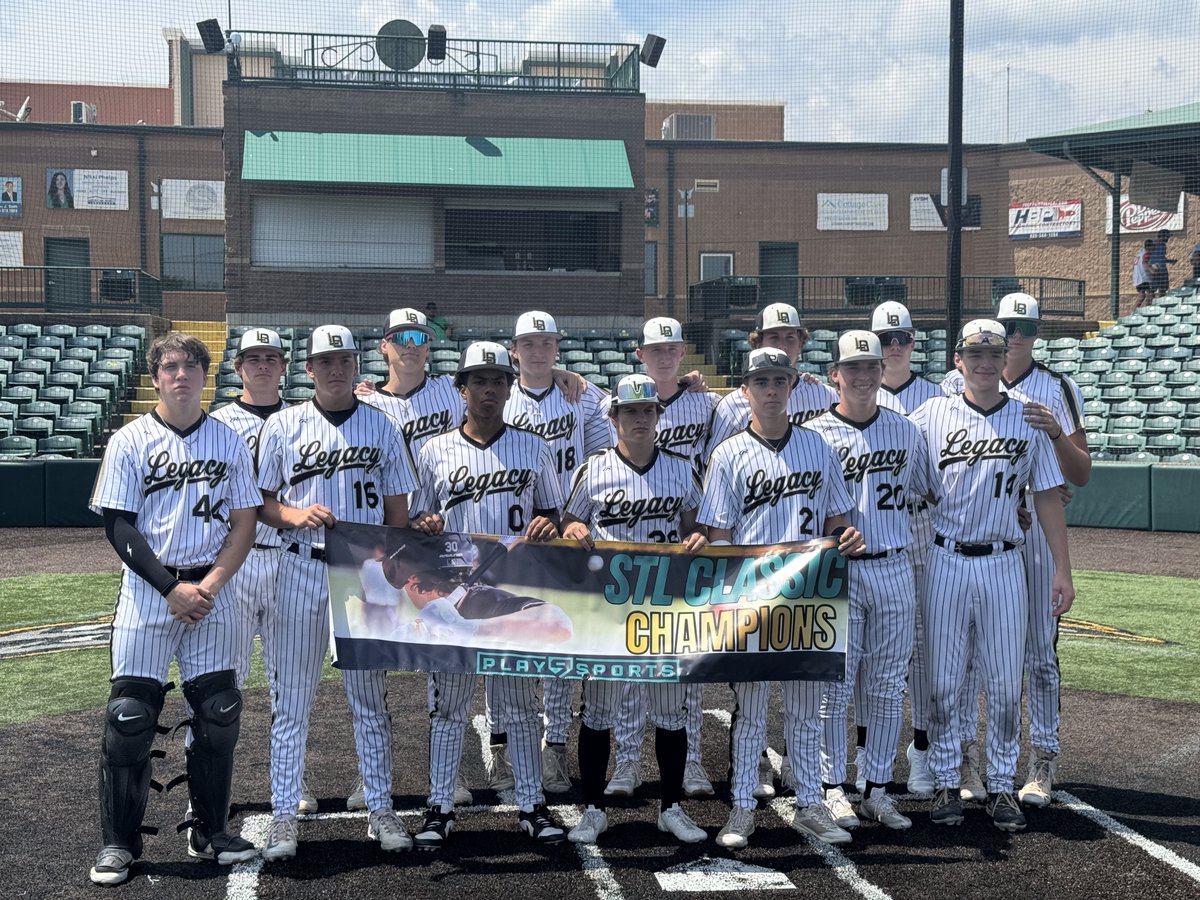 PBTSTL's tweet photo. 📍Carshield Field 
STL Legacy takes the finale! ⚾️
A solid performance earns STL Legacy the 5-1 victory, wrapping up the day with a well-fought win. Congrats to the team!
#Play9WithUs #STLClassic https://t.co/XtjIf33rQ0