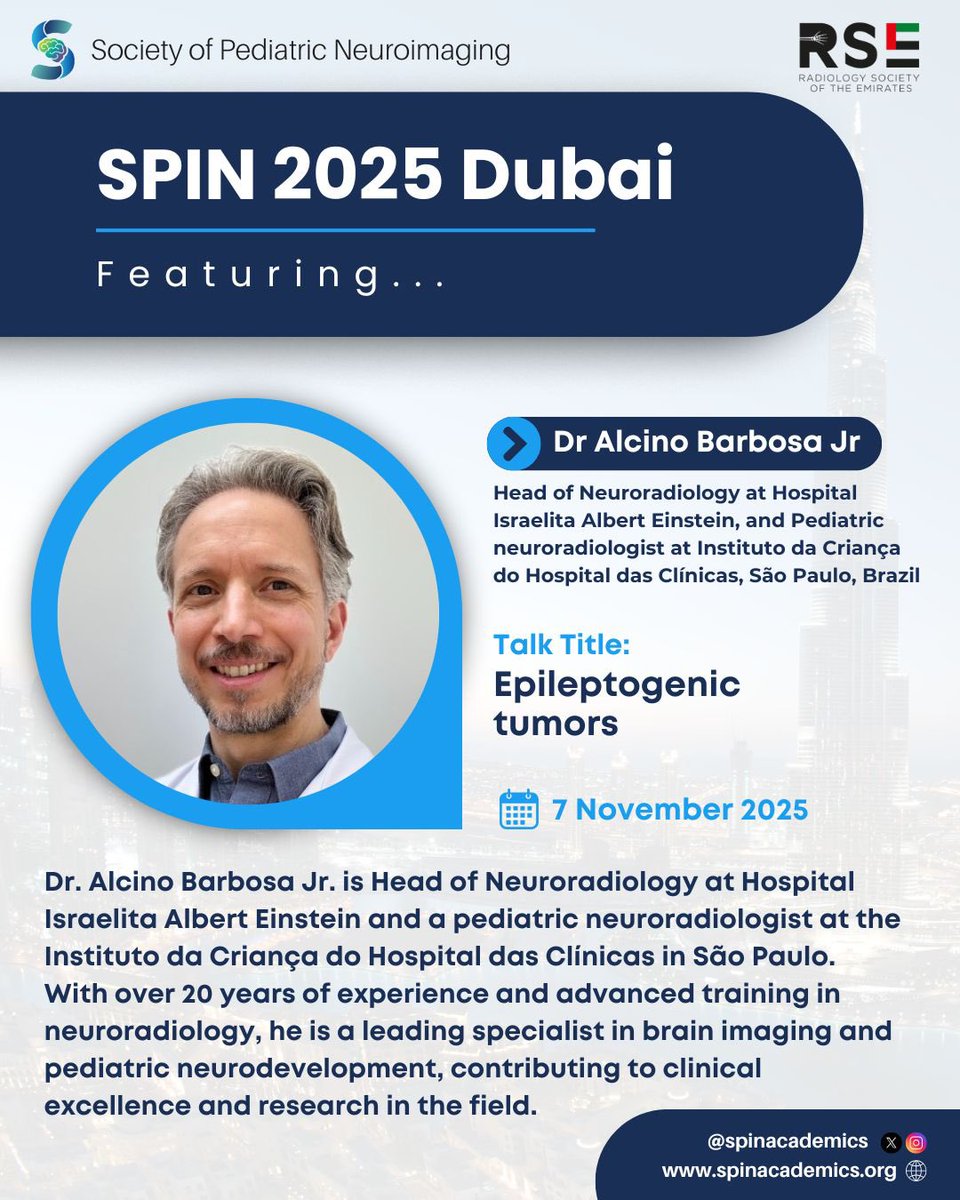 SPIN | Society of Pediatric Neuroimaging (@spinacademics) on Twitter photo We welcome the incredible <a href="/AlcinoBarbosaJr/">Alcino Barbosa Jr.</a> from the academically magnificent nation of #Brazil on the #SPIN25 shop floor, where he teaches us about the constantly expanding realm of epileptogenjc tumors- some of these really need to be called early before they explode later! We welcome the incredible <a href="/AlcinoBarbosaJr/">Alcino Barbosa Jr.</a> from the academically magnificent nation of #Brazil on the #SPIN25 shop floor, where he teaches us about the constantly expanding realm of epileptogenjc tumors- some of these really need to be called early before they explode later!