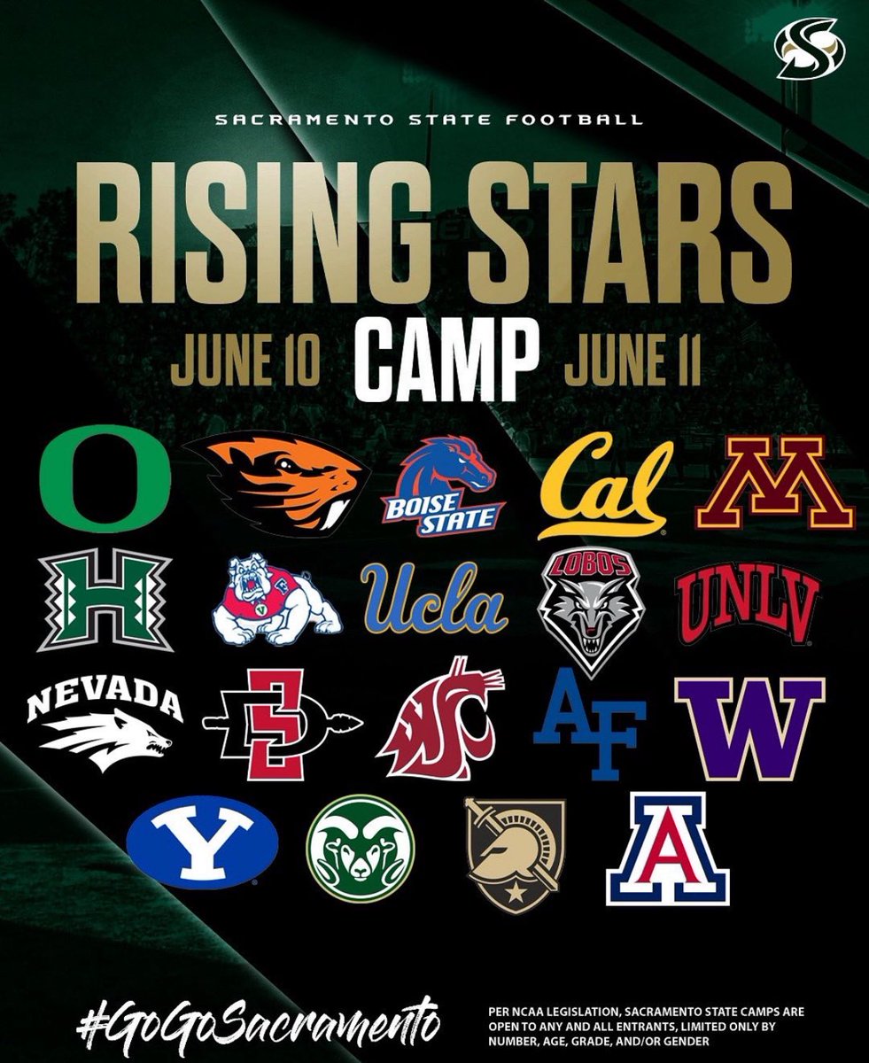 Daryl Carpenter (@darylcarpenter_) on Twitter photo I will be attending <a href="/SacHornetsFB/">Sac State Football</a> Rising Stars Camp on 6/10! Excited to compete!!! 2027 QB
<a href="/BrennanMarion4/">Coach Marion</a> <a href="/CoachKMerch/">Ken Merchant</a> <a href="/lem_adams/">Lem Adams</a> <a href="/COACHTONYROZIER/">COACH SHARK</a> <a href="/Coach_JDavis/">Joshua Davis</a> <a href="/CoachMarshawn/">Marshawn Friloux 🏁</a> <a href="/CoachCRMeyers/">Chris Meyers</a> <a href="/Sam_DHolman/">Sam Holman</a> <a href="/CoachPotter73/">Nate Potter</a> <a href="/CoachAArceneaux/">Anthony Arceneaux</a> <a href="/ScottieGraham/">Scottie Graham</a> <a href="/CoachHarsin/">Bryan Harsin</a> <a href="/dfreund7/">Danny Freund</a> I will be attending <a href="/SacHornetsFB/">Sac State Football</a> Rising Stars Camp on 6/10! Excited to compete!!! 2027 QB
<a href="/BrennanMarion4/">Coach Marion</a> <a href="/CoachKMerch/">Ken Merchant</a> <a href="/lem_adams/">Lem Adams</a> <a href="/COACHTONYROZIER/">COACH SHARK</a> <a href="/Coach_JDavis/">Joshua Davis</a> <a href="/CoachMarshawn/">Marshawn Friloux 🏁</a> <a href="/CoachCRMeyers/">Chris Meyers</a> <a href="/Sam_DHolman/">Sam Holman</a> <a href="/CoachPotter73/">Nate Potter</a> <a href="/CoachAArceneaux/">Anthony Arceneaux</a> <a href="/ScottieGraham/">Scottie Graham</a> <a href="/CoachHarsin/">Bryan Harsin</a> <a href="/dfreund7/">Danny Freund</a>