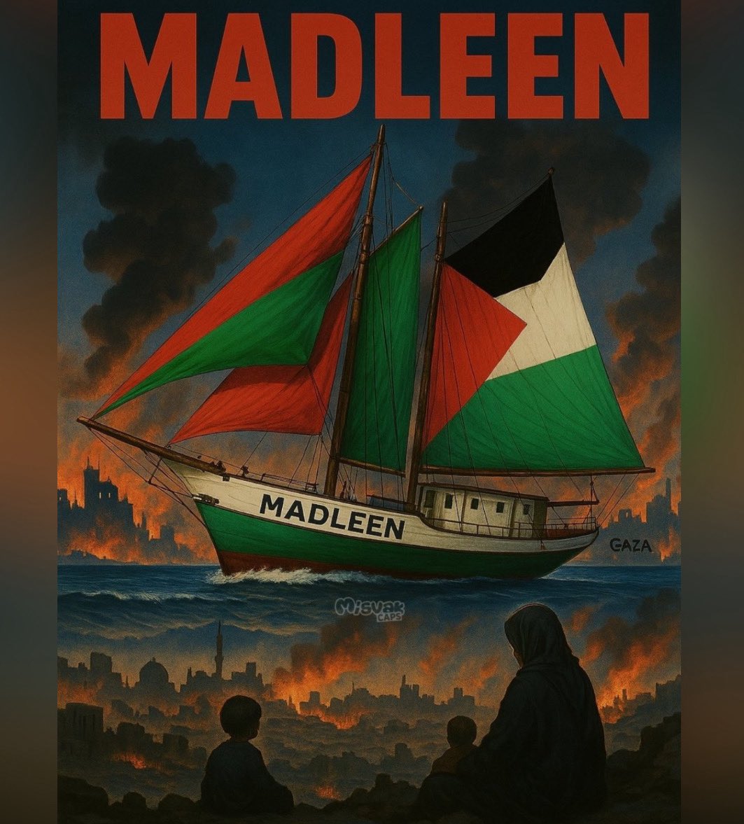 zafer_01's tweet photo. Nehirden denize Özgür Filistin 🇵🇸 ✌🏻
#WeAreMadleen https://t.co/xnONMQKKiQ