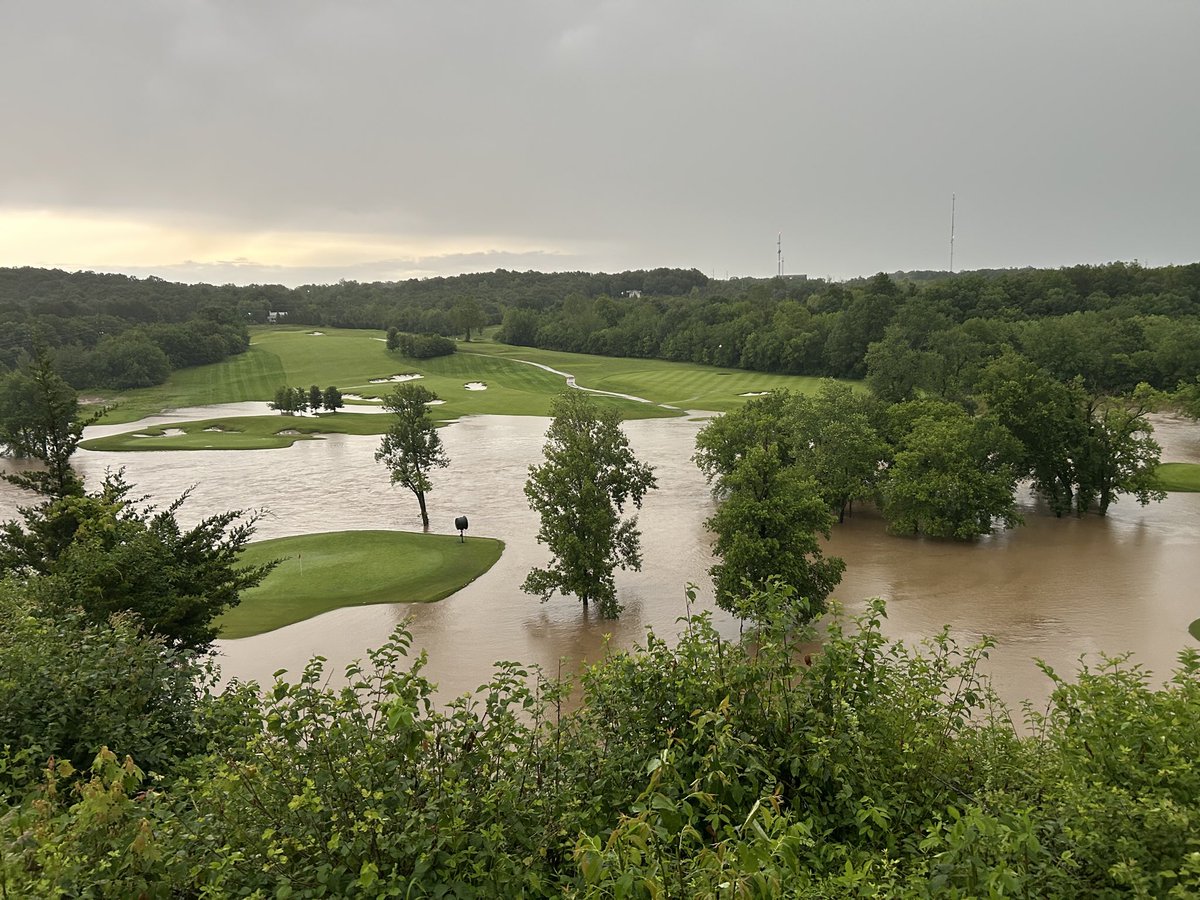 Tough situation for the maintenance crew at the Blessings Golf Club from rains yesterday morning - I wish it was the first time I had seen this…