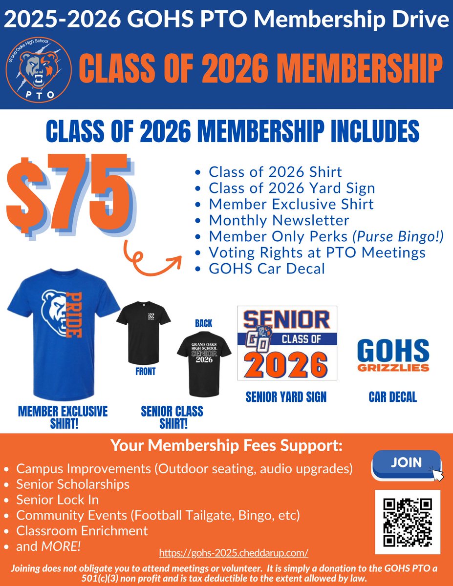 Grand Oaks PTO (@gohspto) on Twitter photo ๐ถ๐ท๐๐๐๐ฆ๐ฆ ๐ข๐ ๐ฎ๐ฌ๐ฎ๐ฒ ๐ฆ๐๐ก๐๐ข๐ฅ ๐ฃ๐๐ฅ๐๐ก๐ง๐ฆ โฆ ๐ง๐ผ๐ฑ๐ฎ๐ ๐ถ๐ ๐๐๐๐ฝ๐๐๐๐๐๐ ๐๐๐๐ฟ๐ผ๐ ๐ฎ๐ป๐ฑ ๐๐ฒ ๐ฎ๐ฟ๐ฒ ๐ต๐ถ๐ด๐ต๐น๐ถ๐ด๐ต๐๐ถ๐ป๐ด ๐ฎ ๐๐ฝ๐ฒ๐ฐ๐ถ๐ฎ๐น ๐บ๐ฒ๐บ๐ฏ๐ฒ๐ฟ๐๐ต๐ถ๐ฝ ๐ฝ๐ฎ๐ฐ๐ธ๐ฎ๐ด๐ฒ ๐ท๐๐๐ ๐ณ๐ผ๐ฟ ๐๐ผ๐!
๐๐๐ข๐๐ก ๐๐๐ฅ๐!
my.cheddarup.com/c/gohs-2025/itโฆ ๐ถ๐ท๐๐๐๐ฆ๐ฆ ๐ข๐ ๐ฎ๐ฌ๐ฎ๐ฒ ๐ฆ๐๐ก๐๐ข๐ฅ ๐ฃ๐๐ฅ๐๐ก๐ง๐ฆ โฆ ๐ง๐ผ๐ฑ๐ฎ๐ ๐ถ๐ ๐๐๐๐ฝ๐๐๐๐๐๐ ๐๐๐๐ฟ๐ผ๐ ๐ฎ๐ป๐ฑ ๐๐ฒ ๐ฎ๐ฟ๐ฒ ๐ต๐ถ๐ด๐ต๐น๐ถ๐ด๐ต๐๐ถ๐ป๐ด ๐ฎ ๐๐ฝ๐ฒ๐ฐ๐ถ๐ฎ๐น ๐บ๐ฒ๐บ๐ฏ๐ฒ๐ฟ๐๐ต๐ถ๐ฝ ๐ฝ๐ฎ๐ฐ๐ธ๐ฎ๐ด๐ฒ ๐ท๐๐๐ ๐ณ๐ผ๐ฟ ๐๐ผ๐!
๐๐๐ข๐๐ก ๐๐๐ฅ๐!
my.cheddarup.com/c/gohs-2025/itโฆ