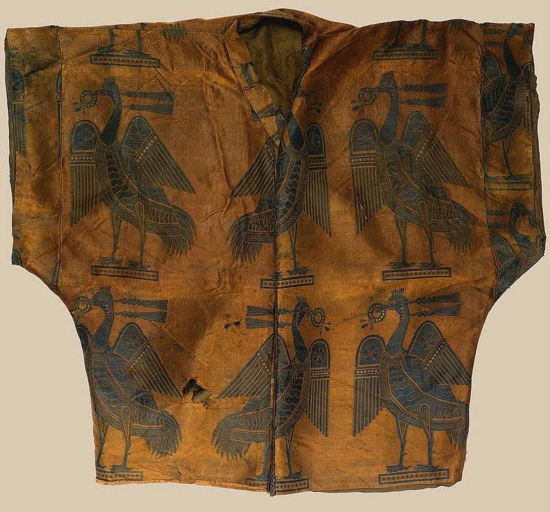 Sasanian silk shirt, Khurasan, Persia, c. 7th century.