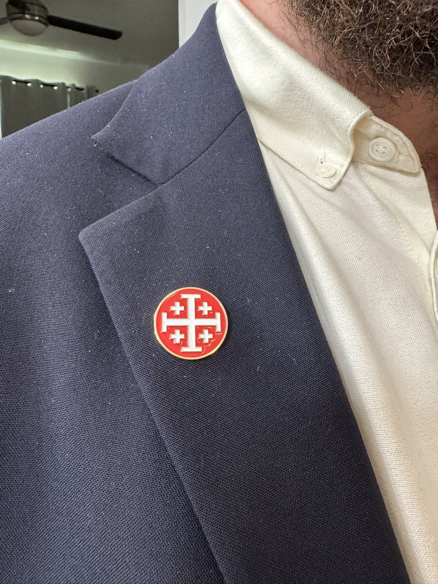 ATXArrington's tweet image. Happy Pentecost Sunday! First Sunday to wear the Deus Vault Lapel Pin. Get yours from @TheAimAndAuthor for next Sabbath
