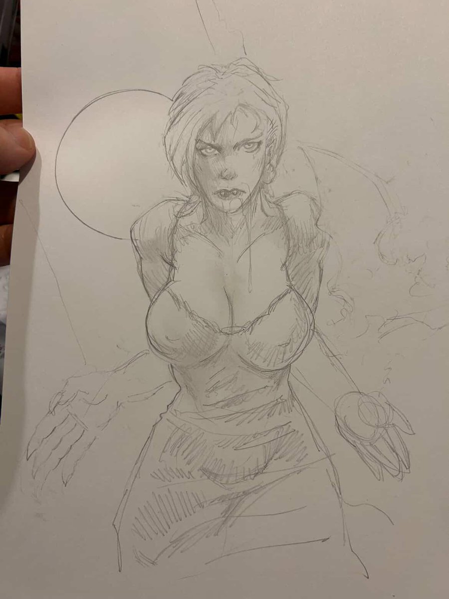 Vlada_GN's tweet photo. Len Danovich concept for his cover for the upcoming CALINE the Vampire Comic book with art by Tim Vigil and Matt Slay #calinethevampire #vampires #comicbooks @PromoteHorror @vampires https://t.co/xCH0Uv4dIc