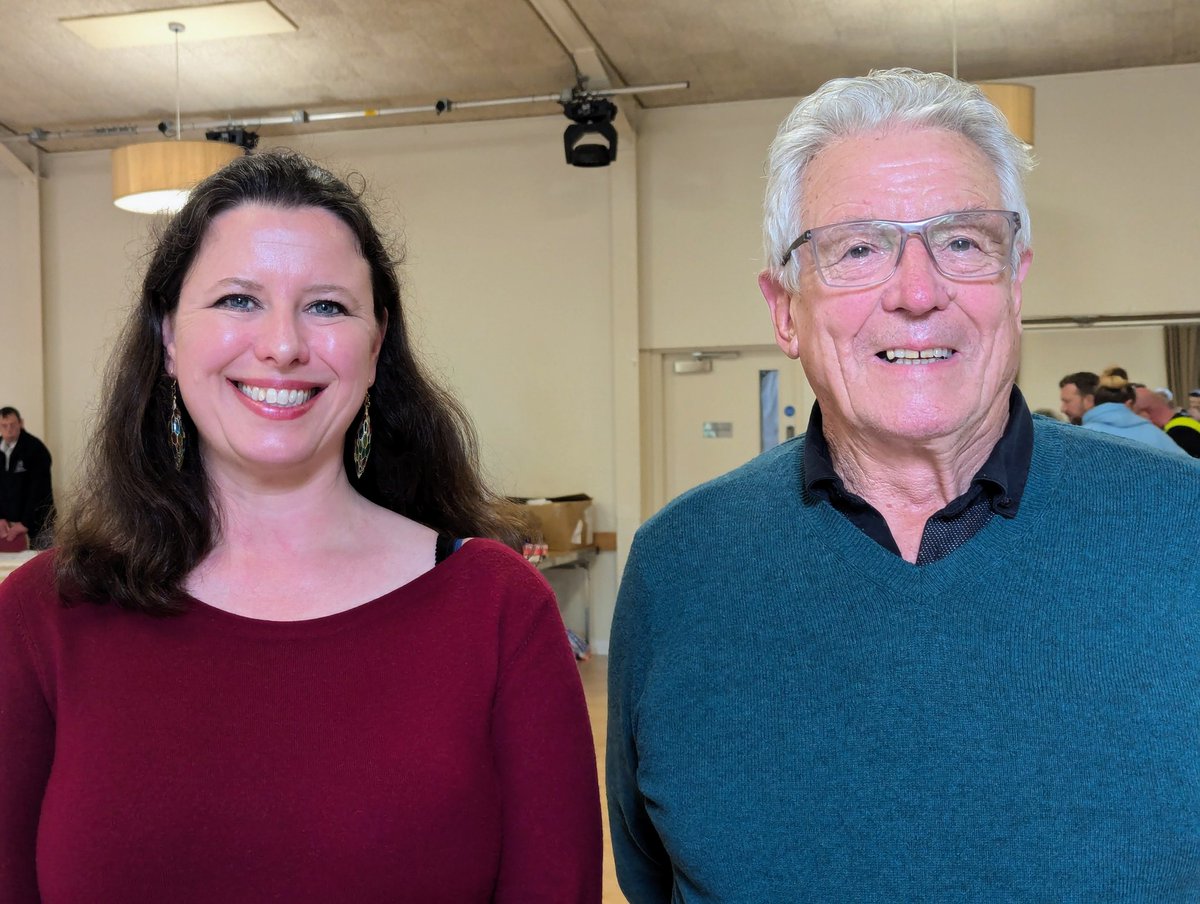 Local MP Sarah Russell attended the Volunteer Day at Alsager Civic, where various organisations and charities came to find people to help out with local causes. Here she is pictured with the <a href="/alsagertown_fc/">Alsager Town</a> vice-chairman.