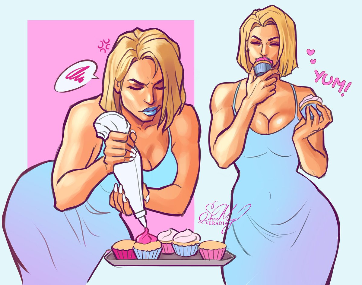 Veradia_'s tweet image. Emma Frost frosting cupcakes because Iβm silly π§π°π¦βοΈ