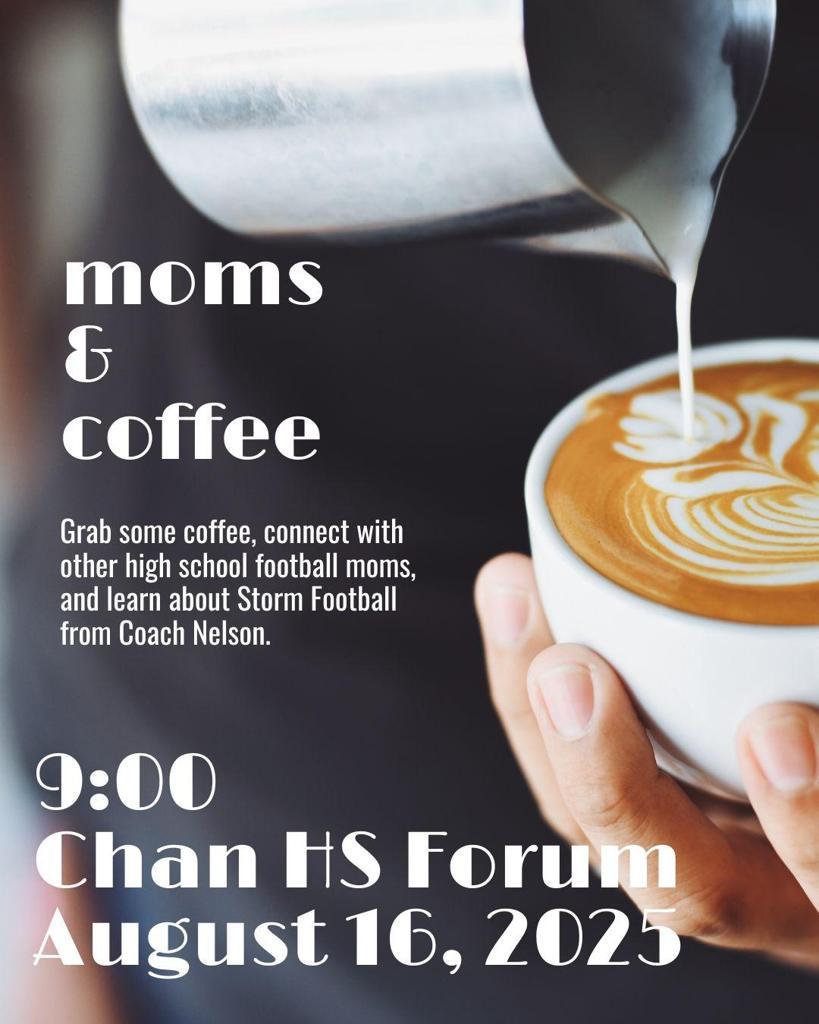 Chan Storm GridIron (@chanstormgi) on Twitter photo Save The Date - Moms & Coffee 2025
Saturday, August 16
9:00AM
Chan High School Forum
<a href="/chanstormfb/">Storm Football</a> Save The Date - Moms & Coffee 2025
Saturday, August 16
9:00AM
Chan High School Forum
<a href="/chanstormfb/">Storm Football</a>