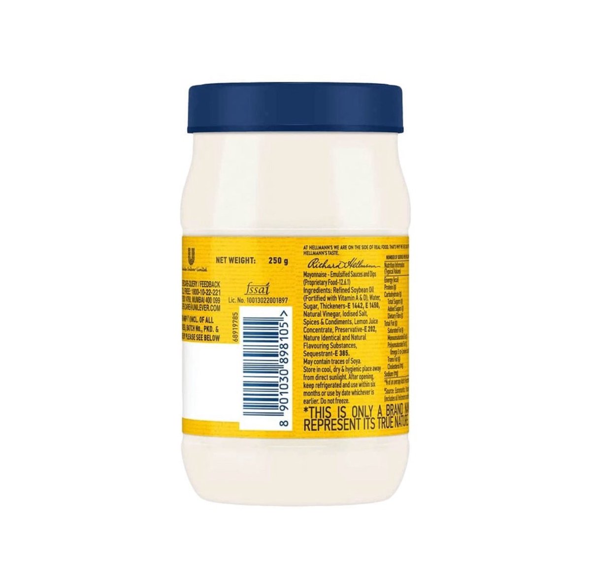 Jyotinder_Singh's tweet image. European mayo on the left, Indian market mayo on the right (random qcom screenshot)
Check out the ingredient lists.