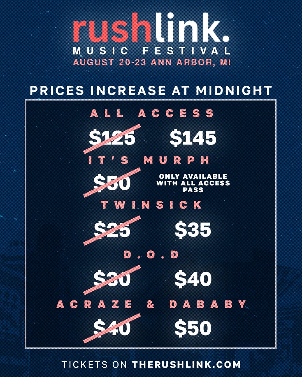 therushlink's tweet image. Wow, Tier 1 went FAST. We’re over halfway sold out already. 😳
Prices jump to Tier 2 TONIGHT at midnight EST, so lock yours in now before they go up. Don’t wait. ⏰🔥