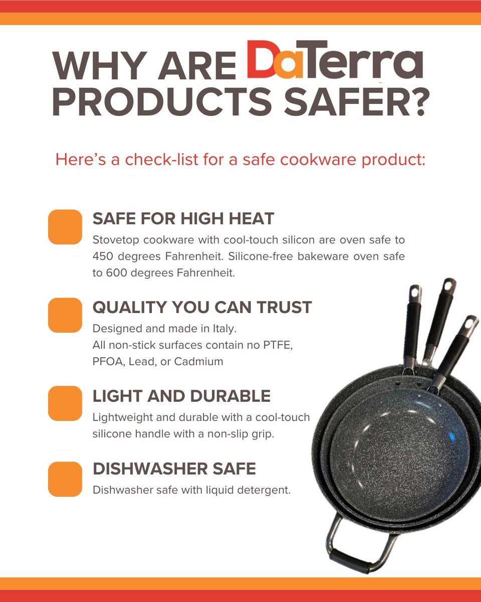 DaTerraCucina's tweet image. Because your cookware should never be a health risk.

👉 Your food is clean. Your cookware should be too. Shop here: daterracucina.com/collections/al…

#DaTerraCucina #HealthyKitchen #NonToxicCookware #SafeCookware #OvenSafe #ItalianDesign #PTFEFree #EcoFriendlyCooking #KitchenEssentials