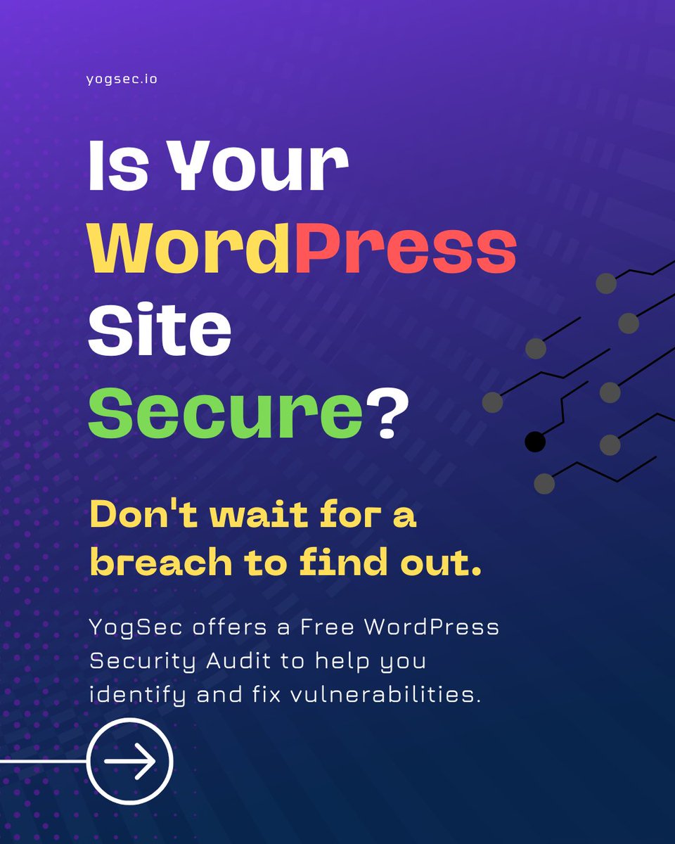 yogsec's tweet image. Is your WordPress site secure?

Most sites have hidden threats — YogSec offers a free, risk-free audit to find and fix them. No logins, no plugins, just real results.

👉 forms.gle/88GaA6R1vuvQAH…

#WordPress #WordPressSecurity #WPDeveloper #WPTips #WordPressHelp