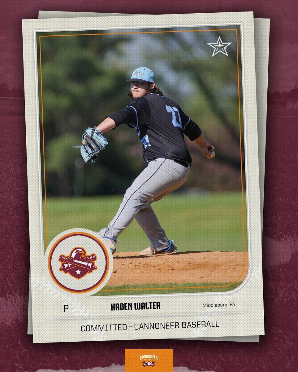 SUNY Jefferson Athletics (@cannoneers) on Twitter photo COMMITTED ‼️
Jefferson Baseball welcomes RHP from Middleburg, PA, Kaden Walter to the Cannoneer Family! COMMITTED ‼️
Jefferson Baseball welcomes RHP from Middleburg, PA, Kaden Walter to the Cannoneer Family!