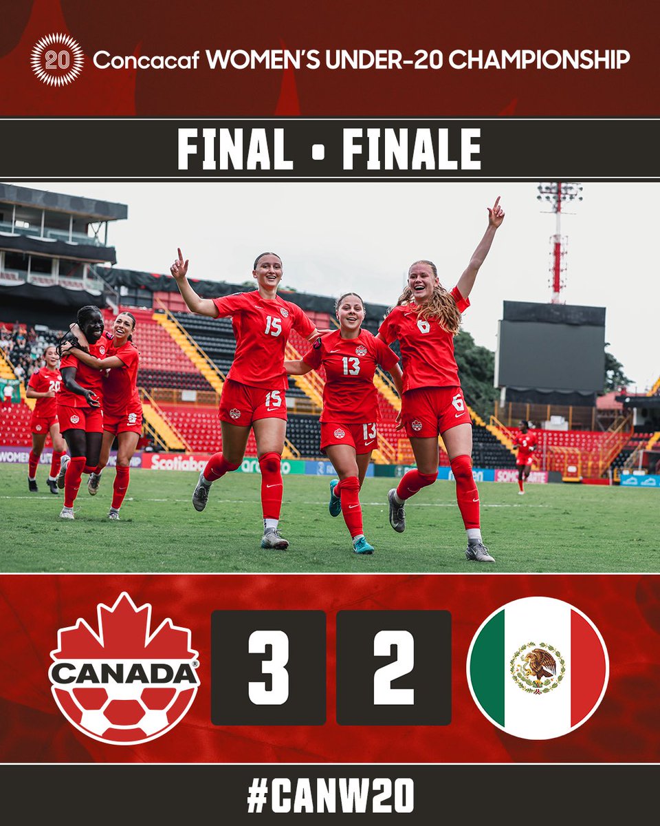 WE’RE U-20 CONCACAF CHAMPIONS!!!! 🏆

NOUS SOMMES CHAMPIONNES DE LA CONCACAF U-20!!! 🏆

#CANW20