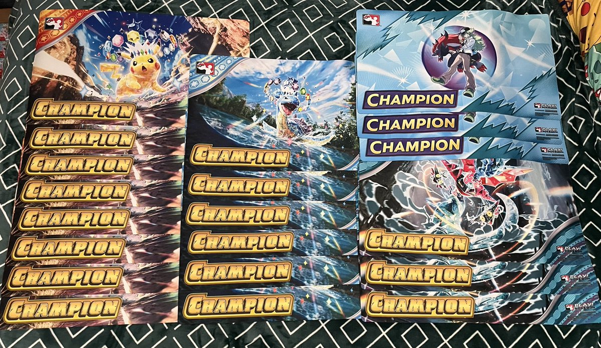 HUGE SALE POST❗️ 

Time to sell all the cup mats and way more singles and sealed below :)

Pick Up At NAIC and Worlds Only for the time being.

Also looking to Buy your Singles, Slabs and Destined Rivals Booster Boxes 🙂 (65-80%)

Mats:
N: Out
Dragapult: 75
Pikachu: 50
Lapras: 30