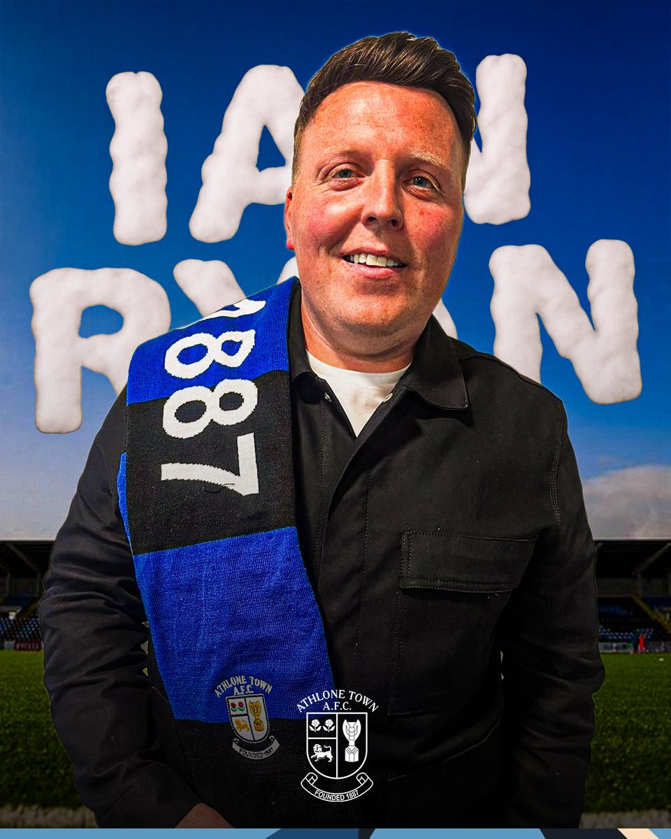 𝐀𝐭𝐡𝐥𝐨𝐧𝐞 𝐓𝐨𝐰𝐧 𝐀𝐅𝐂 𝐀𝐩𝐩𝐨𝐢𝐧𝐭 𝐈𝐚𝐧 𝐑𝐲𝐚𝐧!

Athlone Town AFC are delighted to announce the appointment of Ian Ryan as the new head coach for the men's first team. 

#PrideofTheMidlands